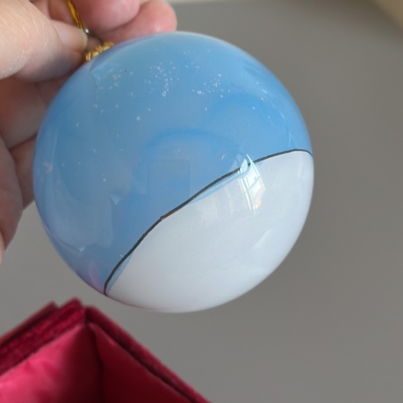 Santa Claus Reverse Hand Painted Glass Ornament Vintage Bulb by Greenbrier Int'l - Picture 5 of 10